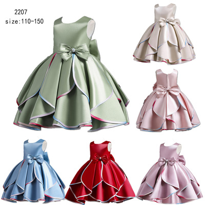 Foreign trade children full dress Sleeveless Pompous skirt Europe and America Children Skirt Princess Dress summer girl Dress skirt Piano costume