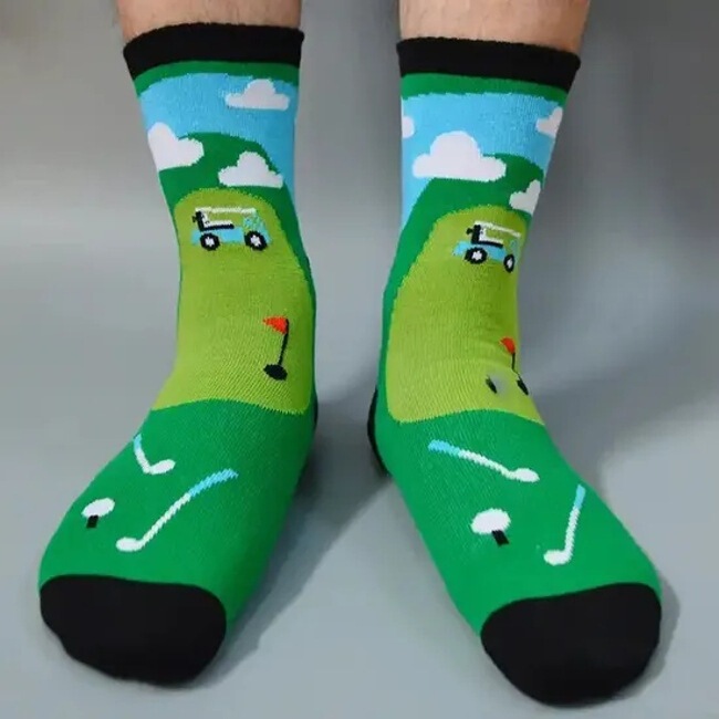 Men's Fun Cotton Crazy Socks Novelty Crew Compression Running Golf Socks