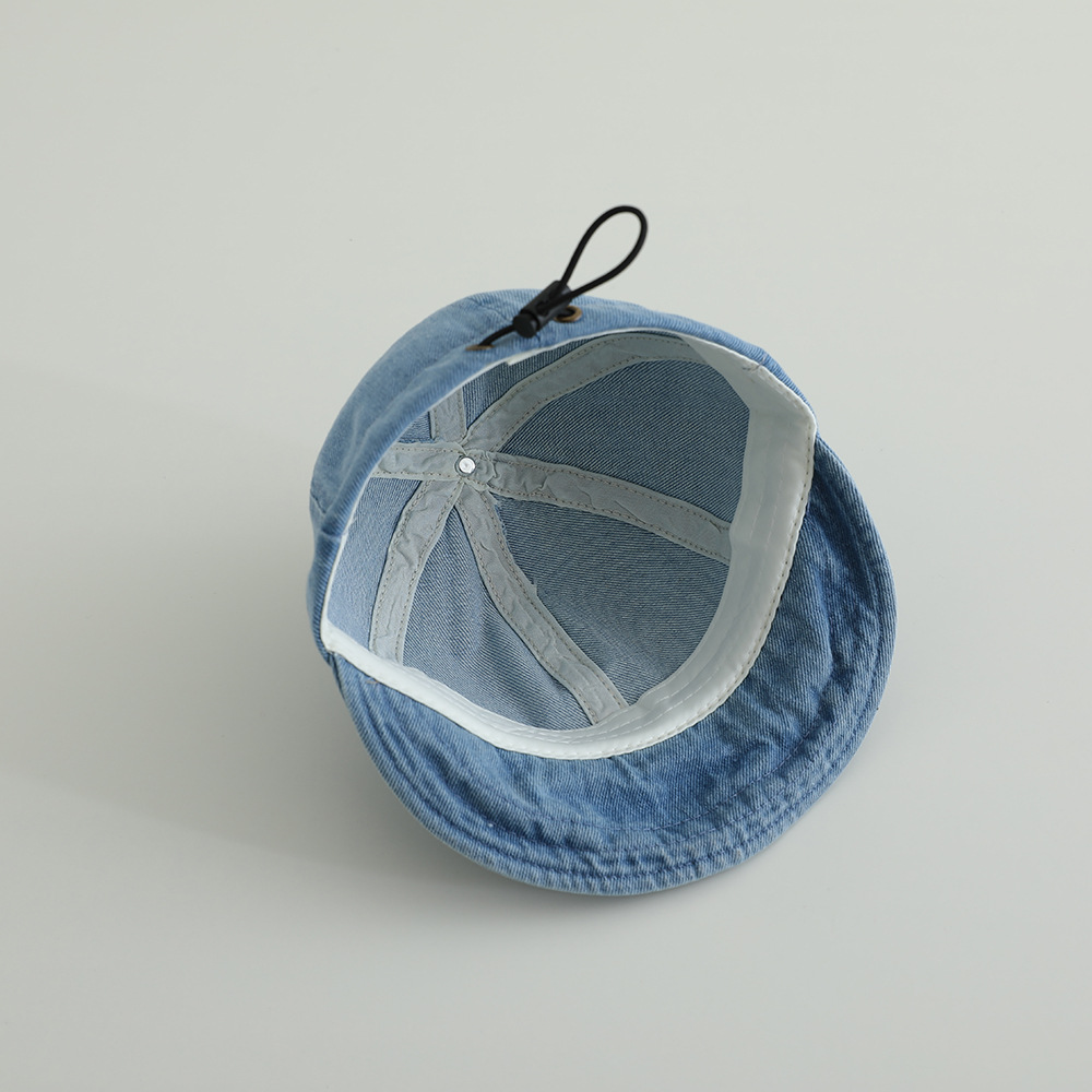 6-24 Sombrero para bebés de primavera y otoño delgado sombrero de lengua de pato para bebés vaqueros lavados con agua protección solar de verano de la moda coreana