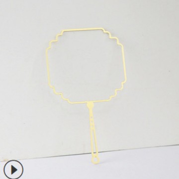 DIY material exquisito clásico bordado latón ventilador esqueleto blanco marcador creativo regalo metal ventilador marco