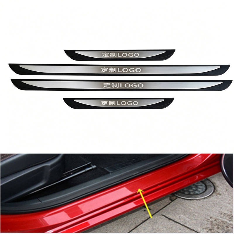 Suitable for universal modification of welcome pedals for Hyundai, Nissan, Honda, and Toyota; plastic door sill strips and anti-scratch door pedals