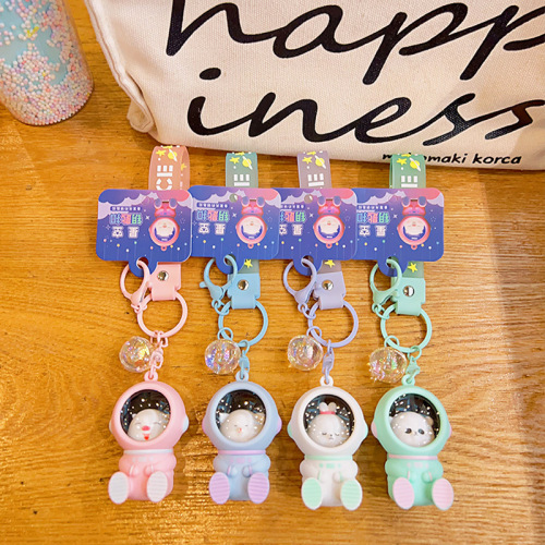 Starry Sky Keychain Cute Creative Glowing Gift Wholesale Schoolbag Hook Couple Bag Accessory Car Keychain