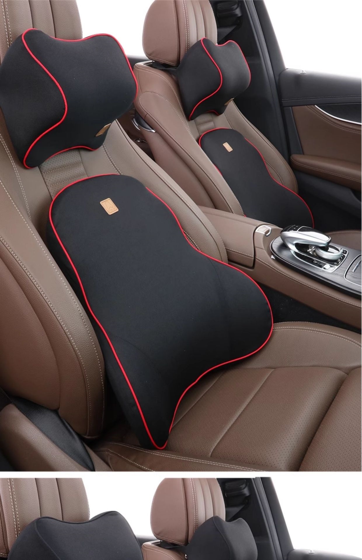 Car lumbar support pillow, memory foam lumbar cushion, backrest, waist support cushion, car seat lumbar support, headrest wholesale