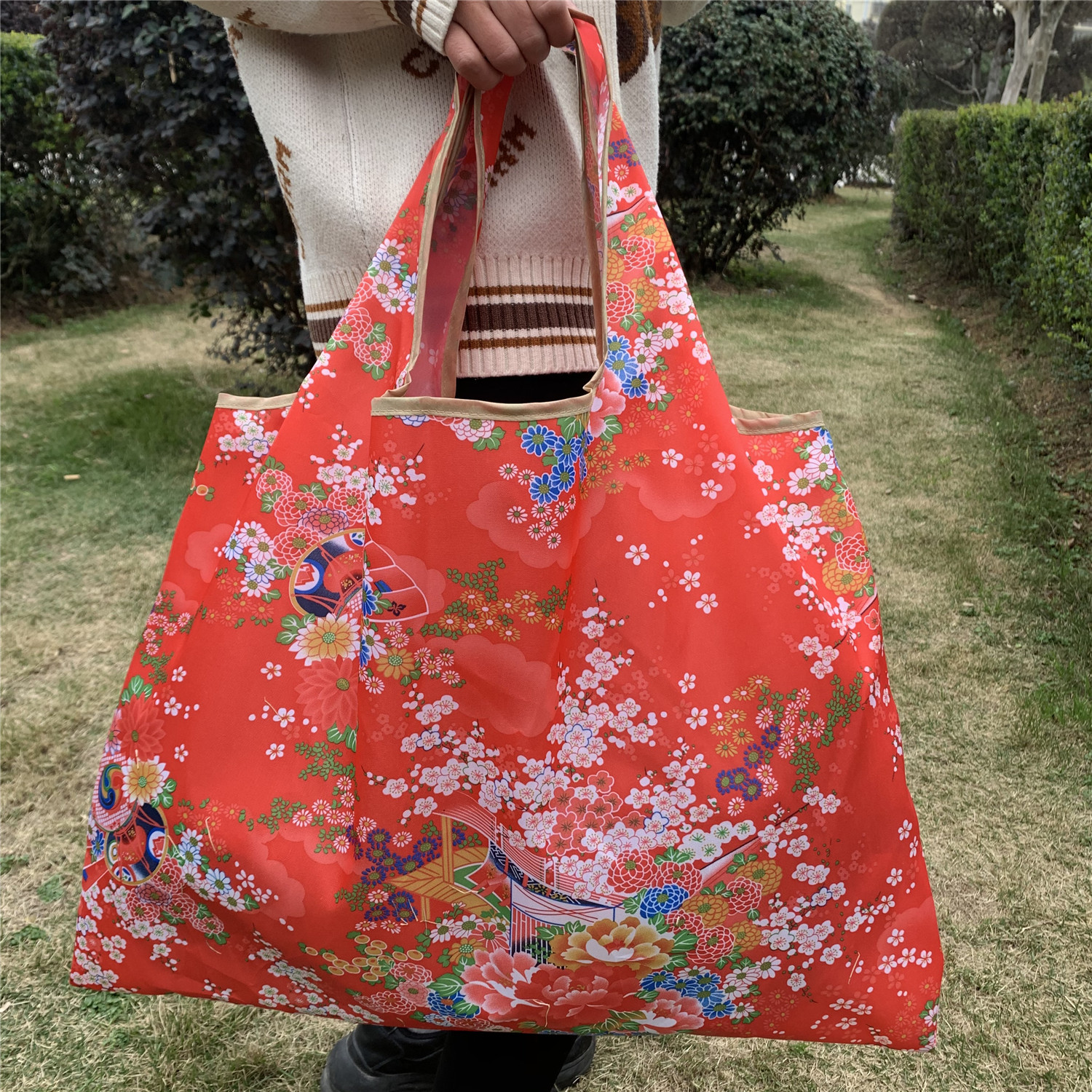 52g Weight 1 Piece Quantity Oxford Cloth Material Printing, Cartoon Pattern New Style Style New Style Printing Cartoon Oxford Cloth Shopping Bags 8