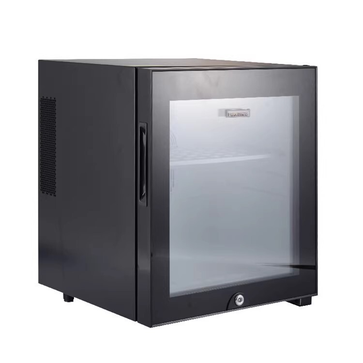 Fuxin Hotel Mini Refrigerator Mute 30L Large Capacity Hotel Room Semiconductor Refrigeration Sample Cabinet Glass Door