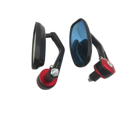 Mirror Universal Reversing Mirror — Motorcycle rearview mirror - oval-red-blue-glass