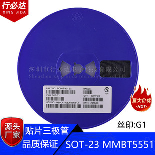 �NƬ���O��SOT-23 MMBT5551 �zӡG1 160V 0.6A ����r��