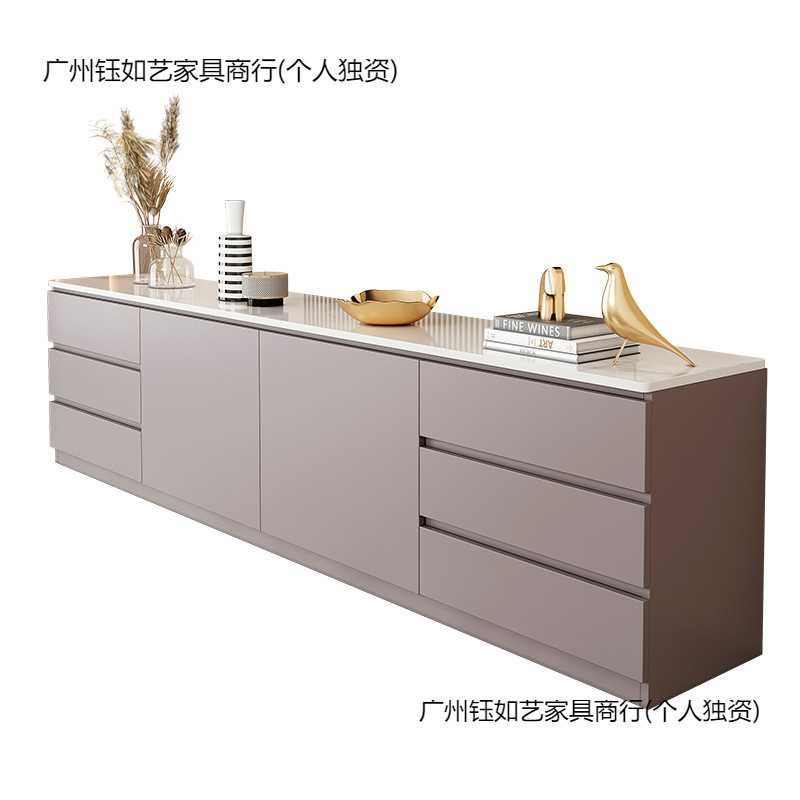 实木电视柜客厅落地岩板轻奢电视机柜家用高柜岩板一体全屋家具柜|undefined