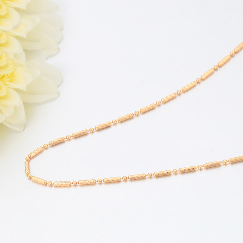 Xuping aleación de cobre chapado 18k accesorios de collar de color mujer simple retrógrado collar collar de bambú collar al por mayor