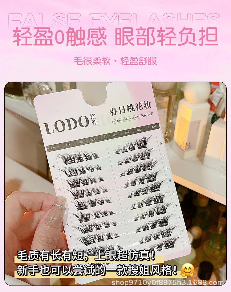 Luodou's popular segmented slanting flying sister style fox style segmented charming makeup, Spring peach blossom makeup series, natural and fake undefined