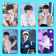 嚴浩翔卡套批發塑料滑蓋學生校牌飯卡胸牌小卡工作證卡套門禁公交