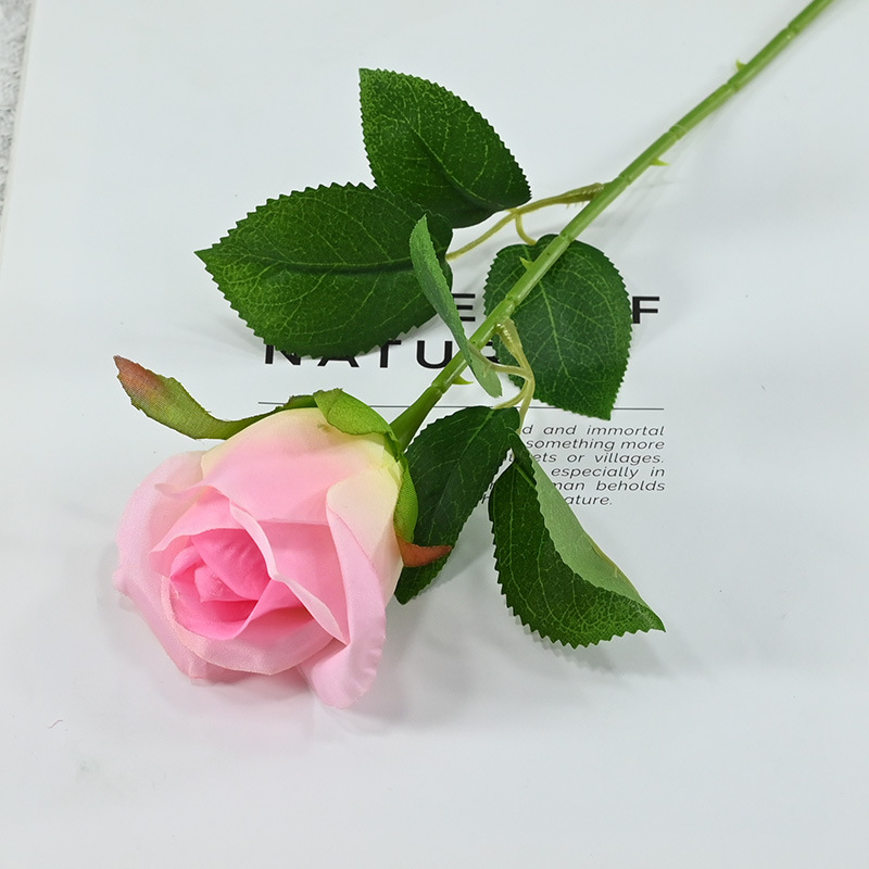 Flores de simulación al por mayor de una sola rosa triangular gran precio decoración de boda flores de decoración del hogar flores flores falsas flores flores falsas