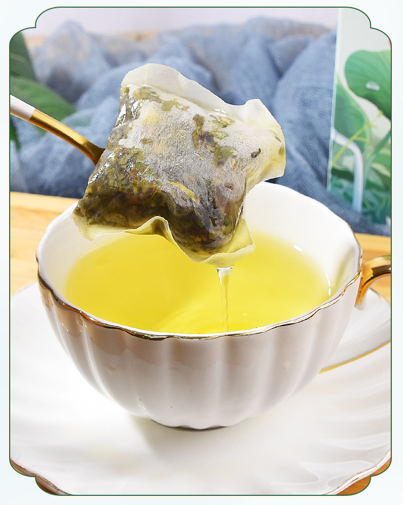 Winter Melon Lotus Leaf Tea Dong Gua He Ye Cha 30 Filter Bags Sugar Free Herbal Blend in use