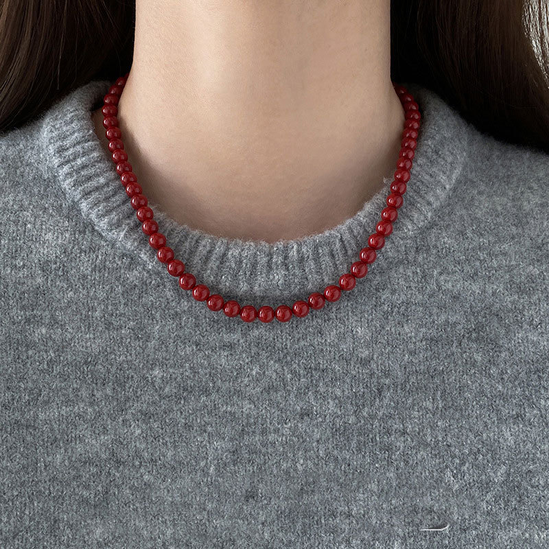 6mm Glass Bead Necklace