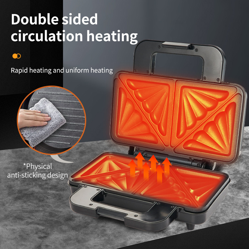 Foreign Trade Sandwich Maker, Household Breakfast Machine, Grilling Machine, Electric Baking Pan Grill Maker 08001 Sokany