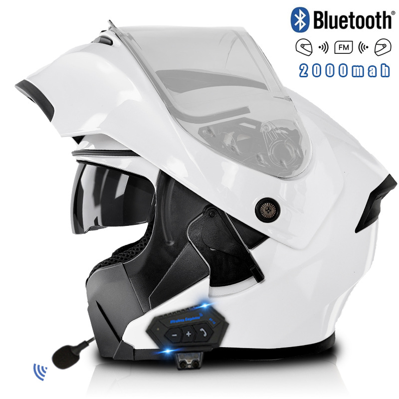 SE-밝은 화이트 나이트 비전 실버 미러-인터콤 블루투스 포함