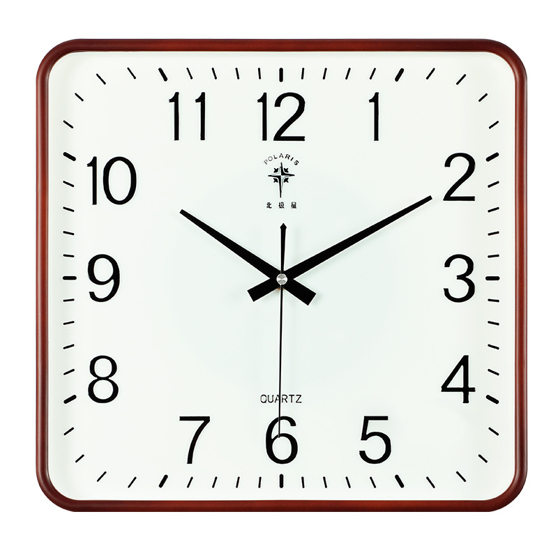 Reloj de pared cuadrado estilo Estrella Polar, moderno – para oficina o sala de reuniones, reloj de cuarzo, venta al por mayor.