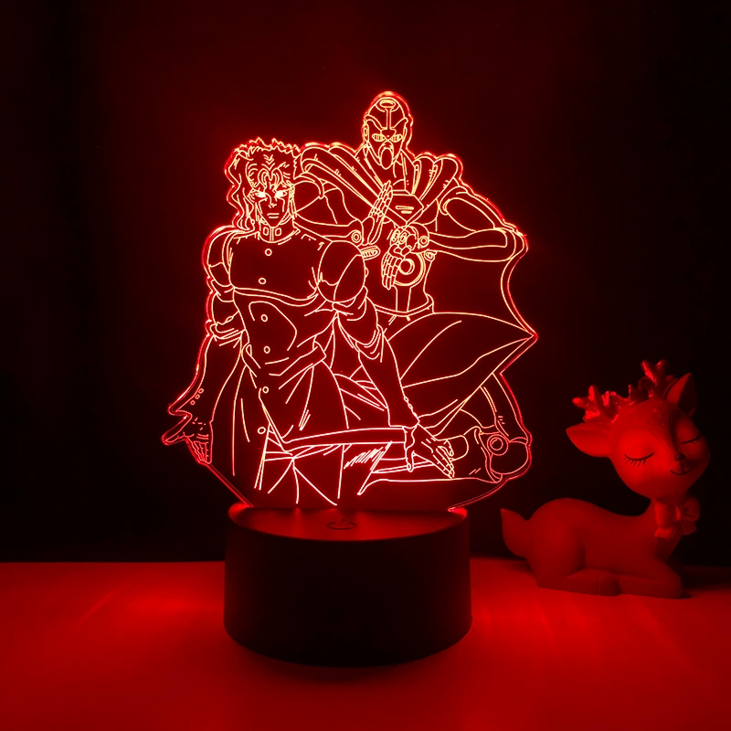 Jojo Bizarre Adventure 3D ночной светильник для спальни декоративный лампа