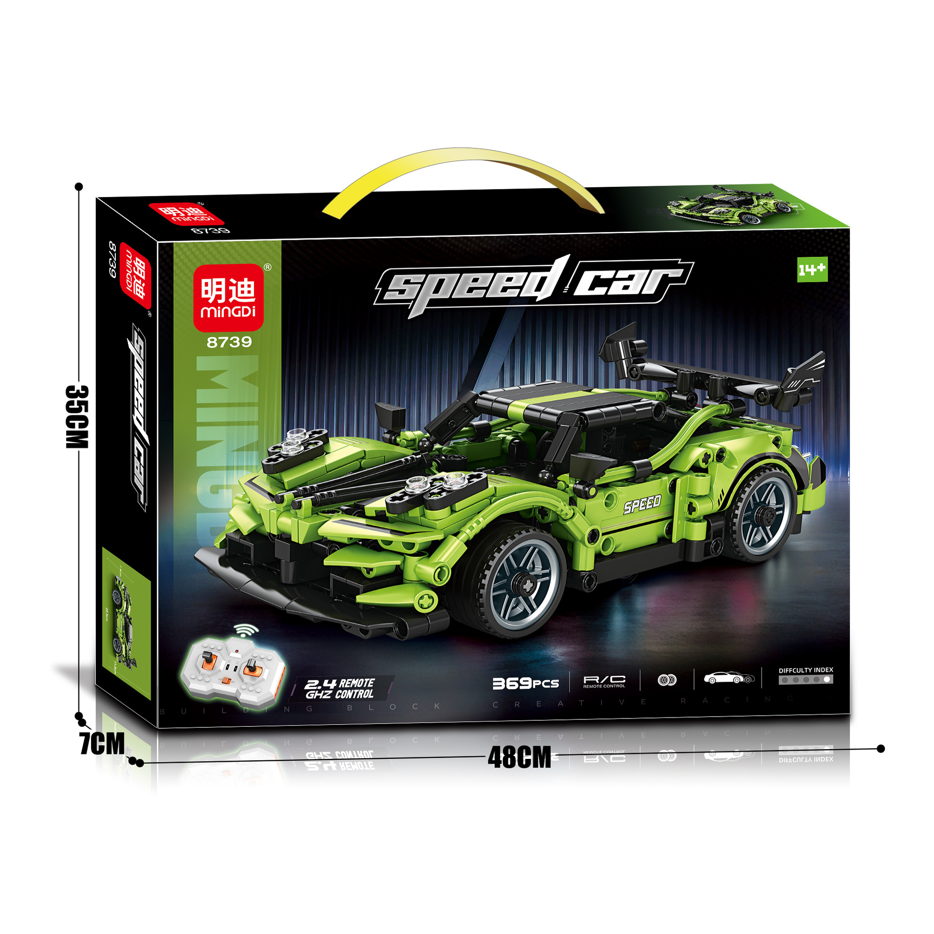 Зеленый гоночный автомобиль, 4G, дистанционное управление