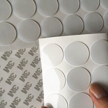 圆形单面自粘透明防滑硅胶脚垫 硅胶密封圈垫 网格硅橡胶胶垫