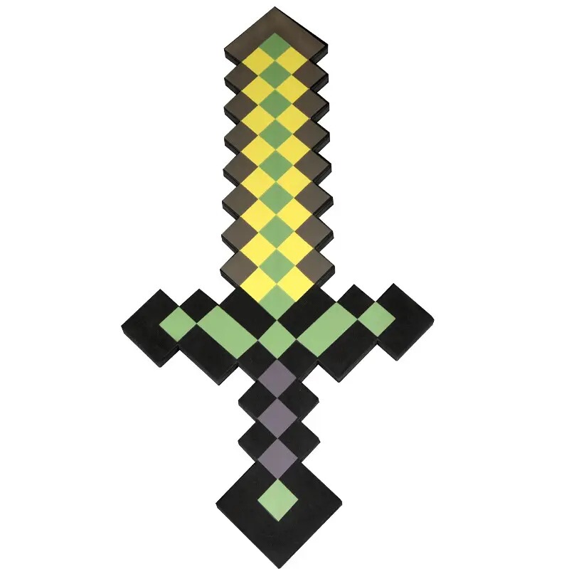 私の世界の周辺の泡のおもちゃの剣の原稿のゲームのレンガの剣の泡の武器のピクセルのおもちゃの模型|undefined