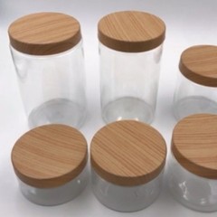 89口 200ML300ML400ML500ML700ML850ML950M プラスチック木目蓋広口食品グレード缶