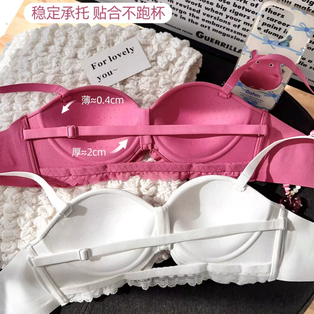 Non-slip straps, underwear, push up bra, supporting tube top, bra top, strapless