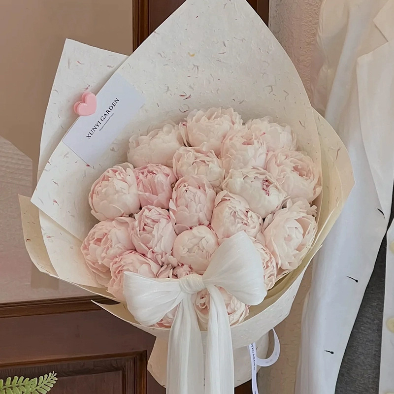 手撕花瓣东巴纸鲜花包装花束纸平面牛皮纸高质感包花diy材料