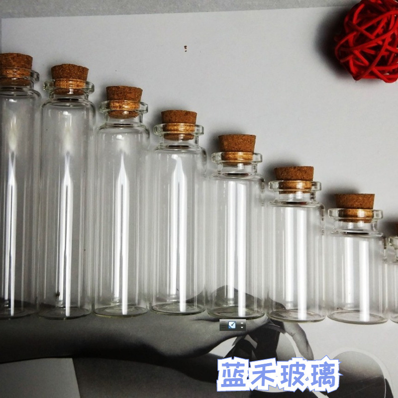 22mm diámetro botella de vidrio de corcho de bayoneta tubo botella de té botella flotante botella de deseos botella de joyas de almacenamiento DIY