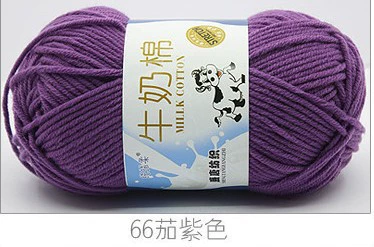 Eggplant Purple #66*16S*Normal*5*Xinjiang Long Staple Cotton 80% Milk Fiber 20%