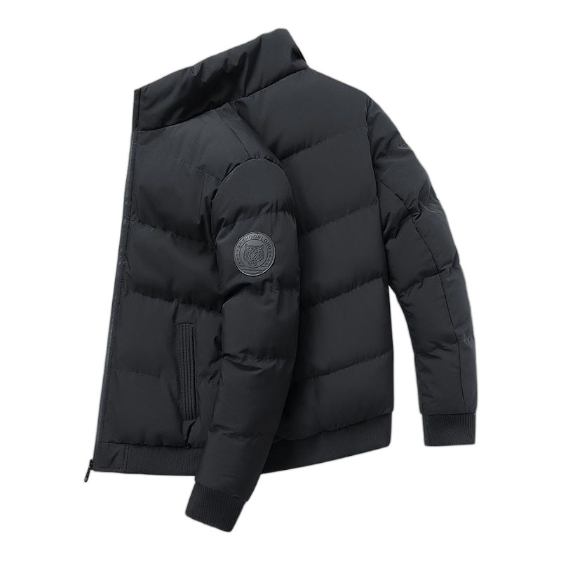 Capa de algodón de pluma en invierno, chaqueta de algodón gruesa, chaqueta de moda para hombres, chaqueta casual para jóvenes, chaqueta de algodón de moda versátil, chaqueta superior