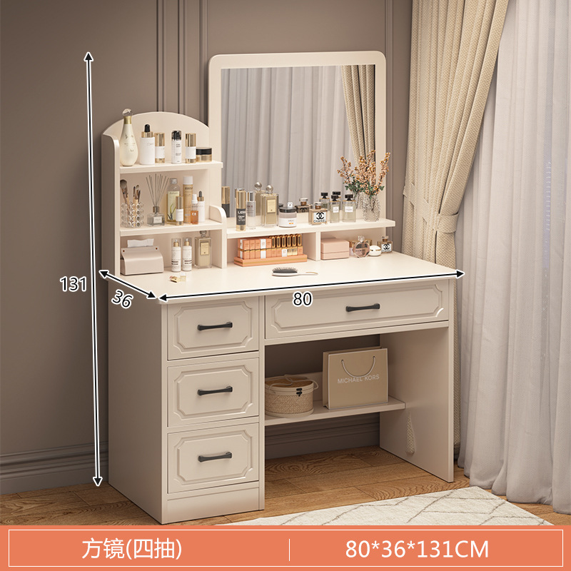 Tocador de estilo europeo Dormitorio moderno y simple celebridad de Internet estilo ins pequeño apartamento hogar pequeño mesa de maquillaje junto a la cama de alta gama