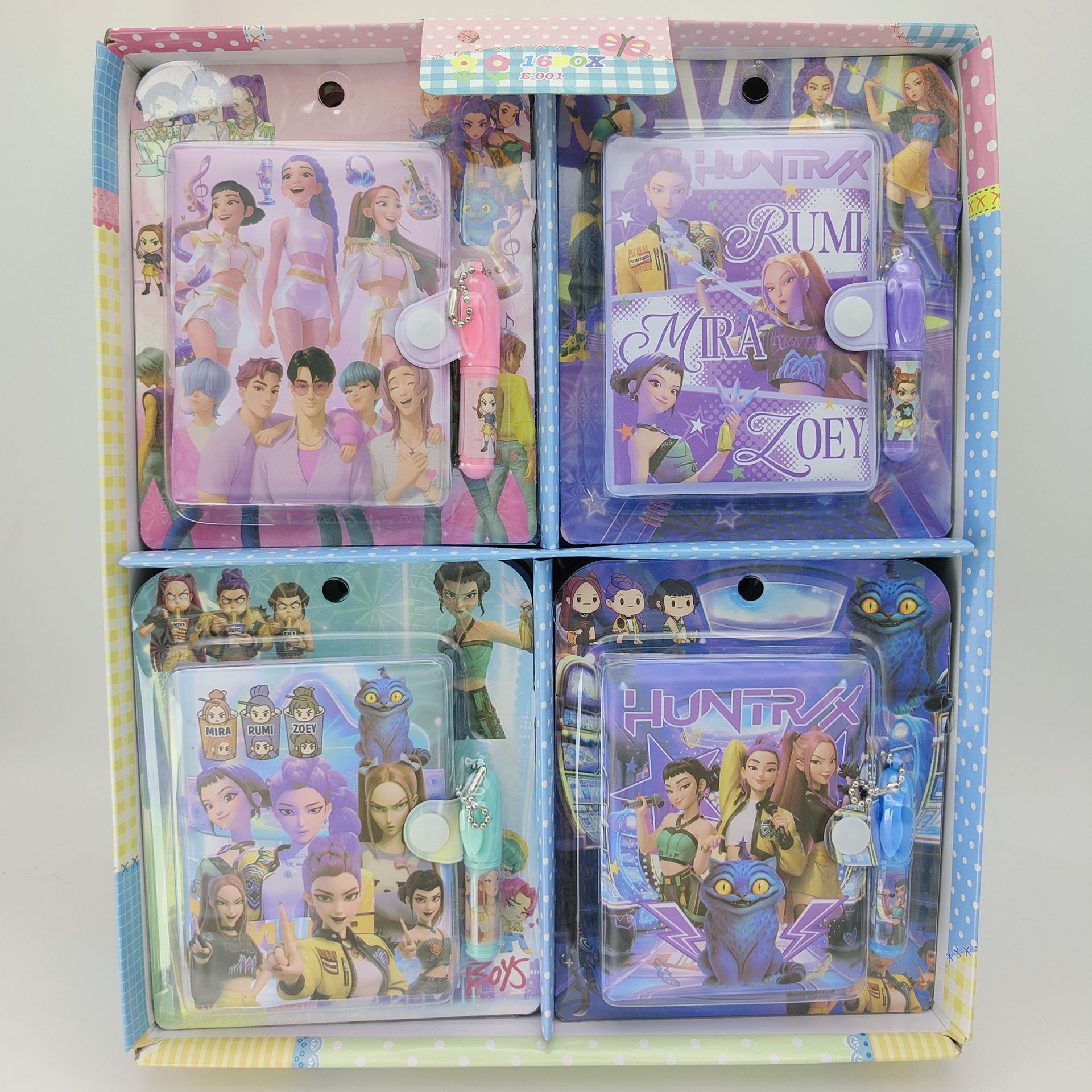 Cross-border kpop brujas de dibujos animados set de papelería mini bolsillo cuaderno de notas cuaderno de notas bolígrafo