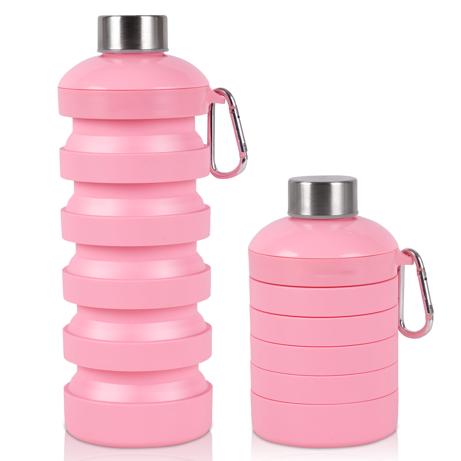 De silicona de gran capacidad plegable taza de agua al aire libre viajes ciclismo deportes botella de agua retráctil botella de agua de silicona plegable
