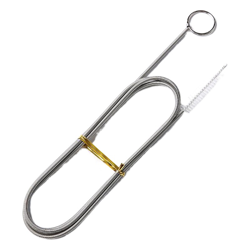 En stock cepillo de resorte de acero inoxidable refrigerador draga drenar agujero cepillo de limpieza tubo draga herramienta cepillo bandeja de té cepillo
