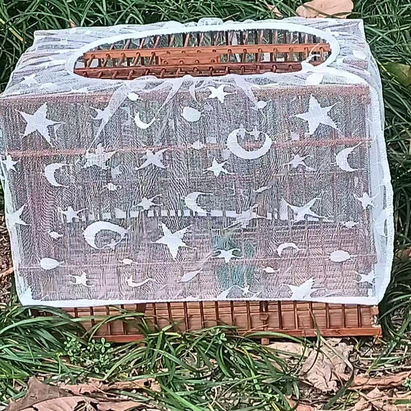 Bird Cage Splash-Proof Net, Anti-Spill Food Cover, Anti-Feather Net Cover, Mesh Pet Embroidered Star and Moon Cage Cover, Pet Cage Protective Cover Bird Cage Splash-Proof Net, Anti-Spill Food Cover, Anti-Feather Net Cover, Mesh Pet Embroidered Star and Moon Cage Cover, Pet Cage Protective Cover