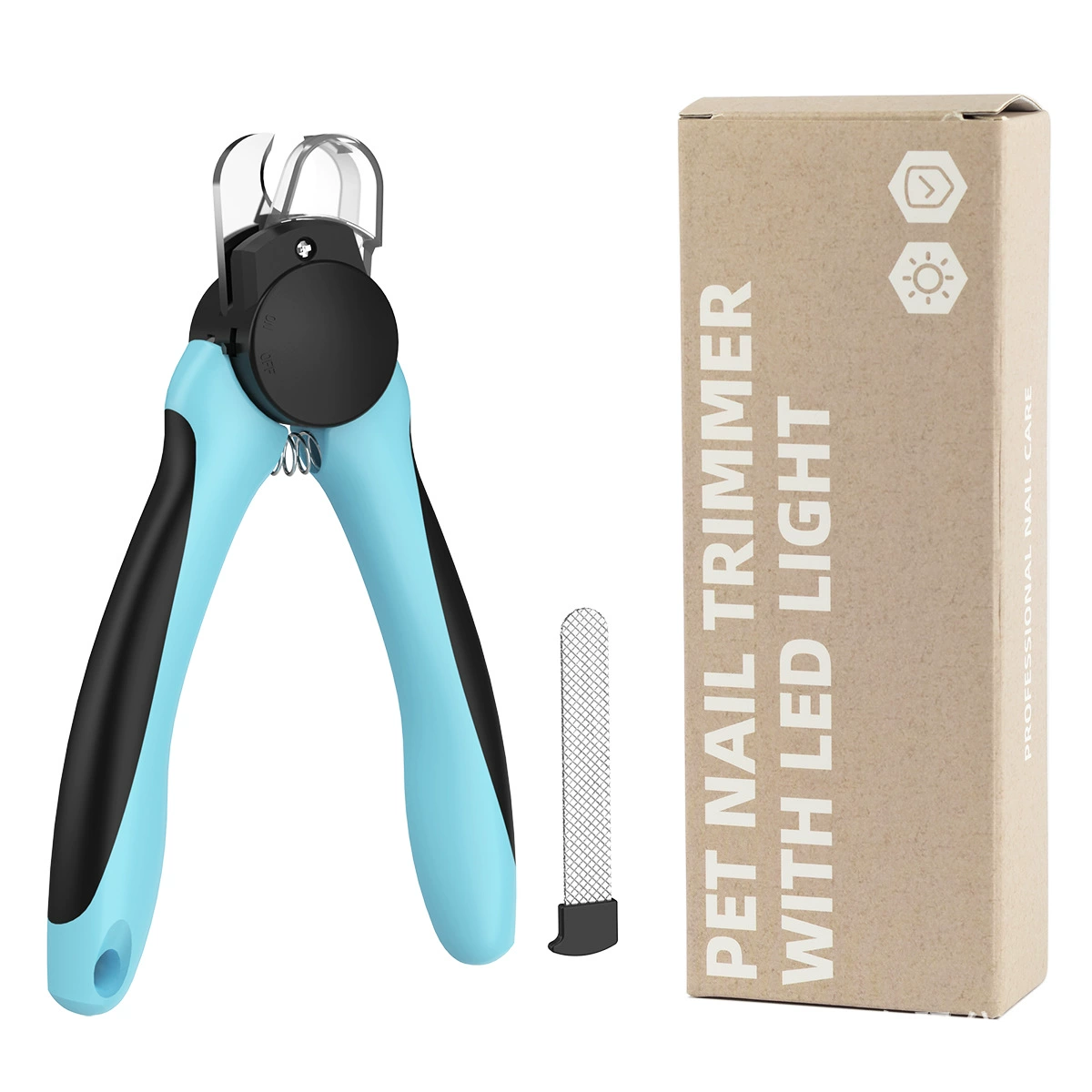 Трансграничные домашние животные ногти ножницы для собак светодиодные кусачки для ногтей