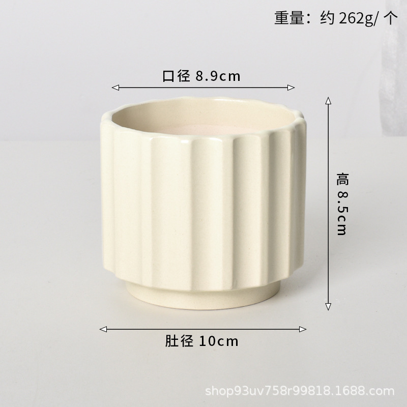 Pot de cerámica crema INS lujo ligero de alto nivel sensación de plantación de orquídeas mariposa simple orquídeas plantación de pot de porcelana blanca Dehua