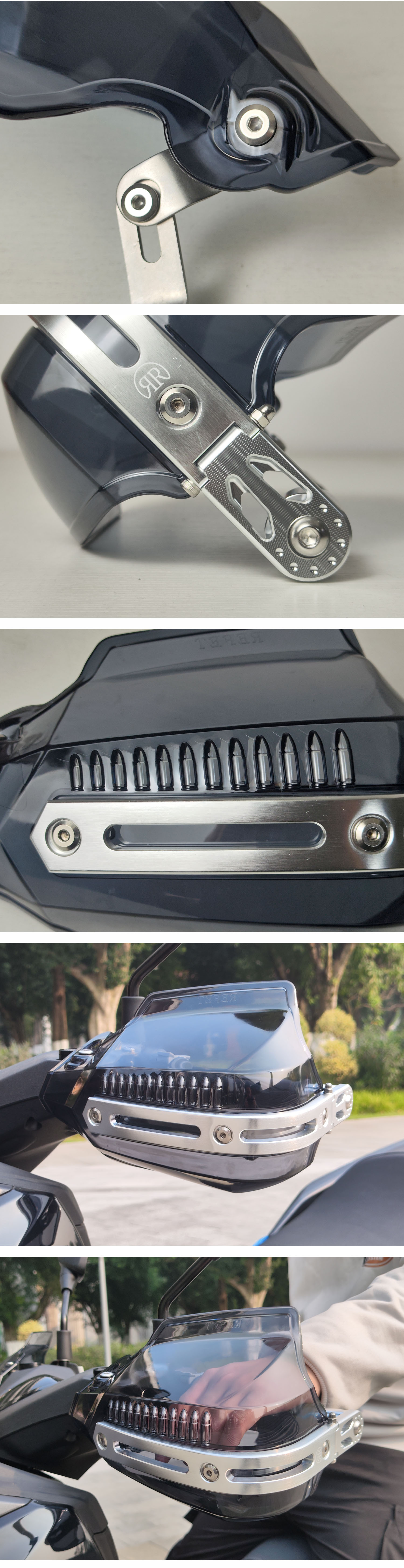 Tost bullet head hand guard windproof warm aluminum alloy handle link motorcycle electric car electric motorcycle