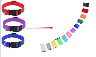 Pet supplies wholesale high quality plain nylon collar dog traction collar collar pet leash dog chain
