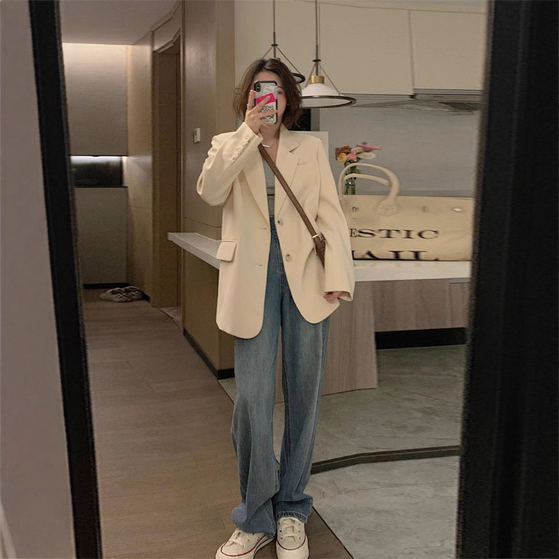 High-grade Sense Fried Street Women's Small Suit Jacket Spring and Autumn New Early Spring Autumn Korean Suit Jacket Foreign Trade Women