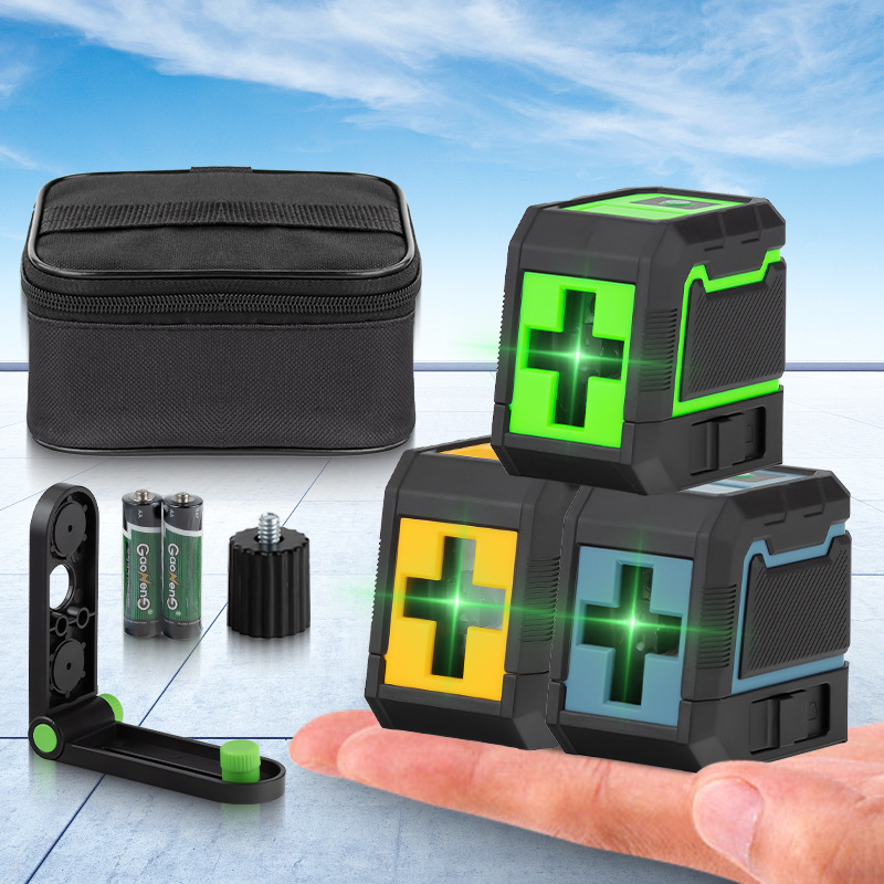 迷你小型2线激光红外线水平仪绿光强光高精度贴地投线仪跨境