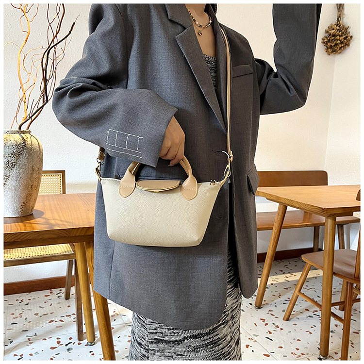 The new 2024 autumn/winter collection of handbags featuring a niche soft skin dumpling bag, color-blocking and patchwork single-shoulder bag, crossbody bag and commuter women's bag undefined