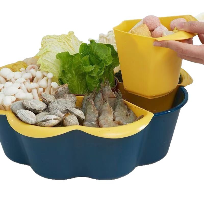新しい鍋皿、おかず皿、水切りかご、家庭用盛り合わせ皿、鍋料理用食器、鍋料理用家庭用組み合わせ|undefined
