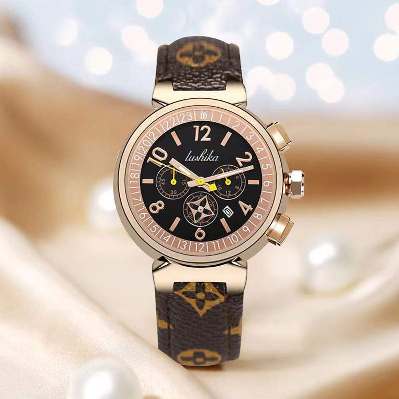 2024 New Fashion Versatile Ceramic Business Luxury Quartz Calendar Square Women's Watch_voghion.com
