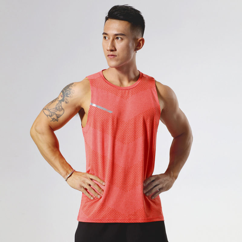 Tシャツメンズプロフェッショナルランニングベストバスケットボールスポーツベストマラソン陸上競技スーツフィットネストレーニングスーツトップ|undefined