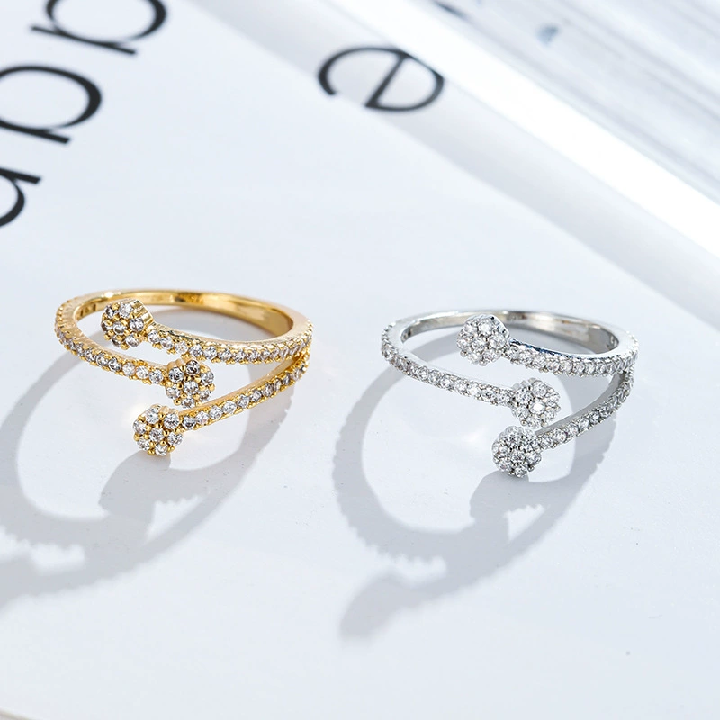 Brand adjustable wavy ring, internet celebrity, does not fade, simple and elegant design, on index finger