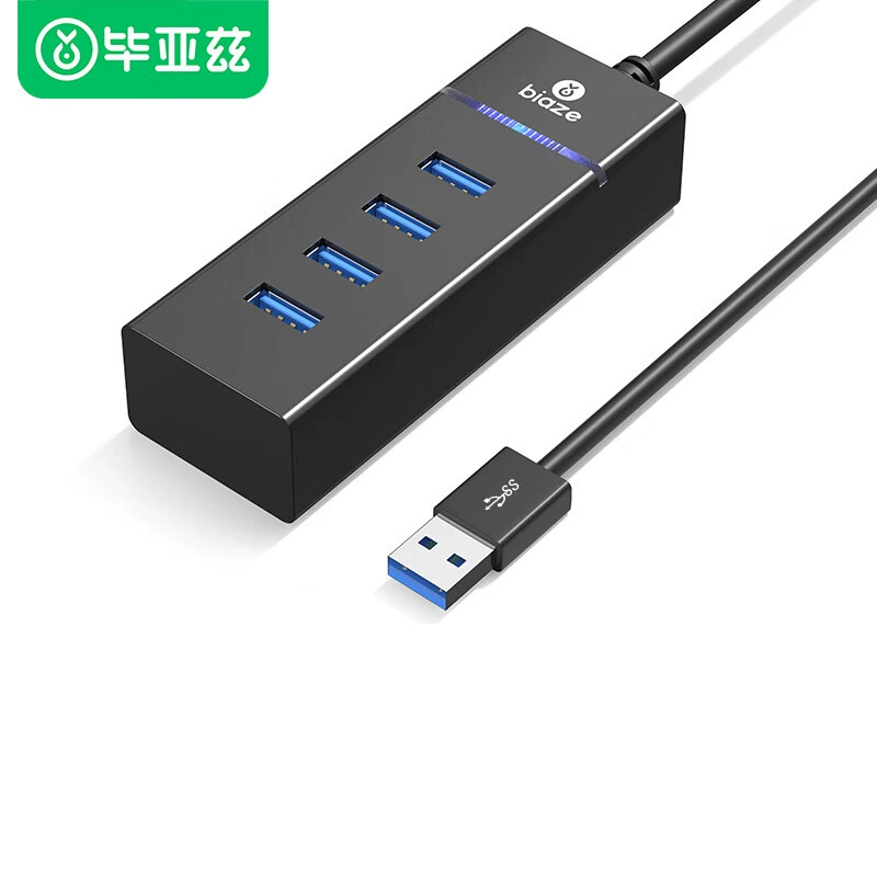 Разветвитель USB Biaz USB3.0 3.2 высокоскоростное расширение, одно-до-четырех, портативный разветвитель с читалкой карт