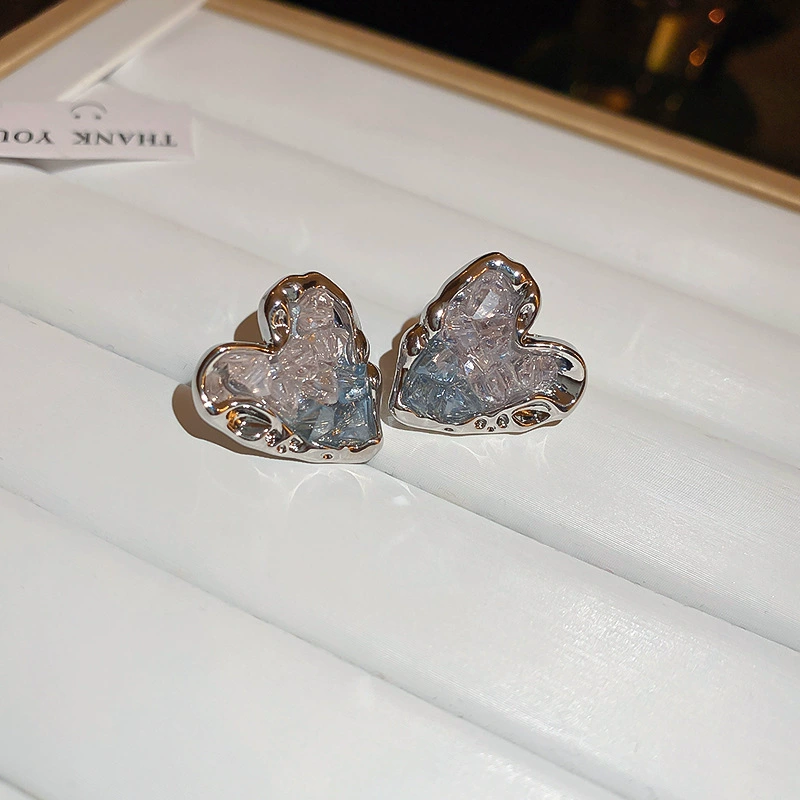 Серебряная игла, циркон, серебряные серьги, широкий цветовой диапазон, простой и элегантный дизайн