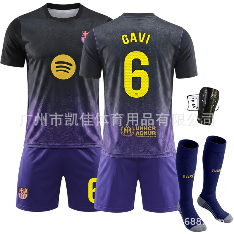 2627 Barcelona Away No. 10 Yamal Jersey No. 11 Raphinha No. 6 Gavi No. 8 Pedri Football Jersey